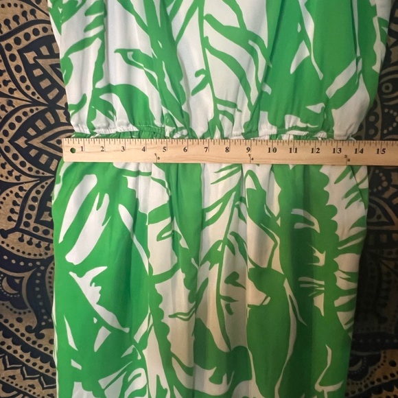 Lilly Pulitzer Vibrant Green Leaf Kids One Piece - Picture 4 of 4